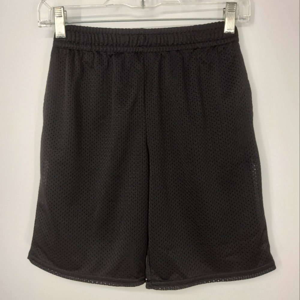 Athletic Works Boys Black Mesh Athletic Shorts Size Large 10/12